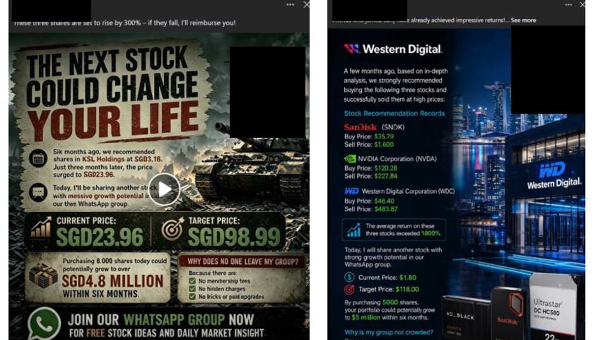 At least S.6 million lost in investment scams involving chat groups since May