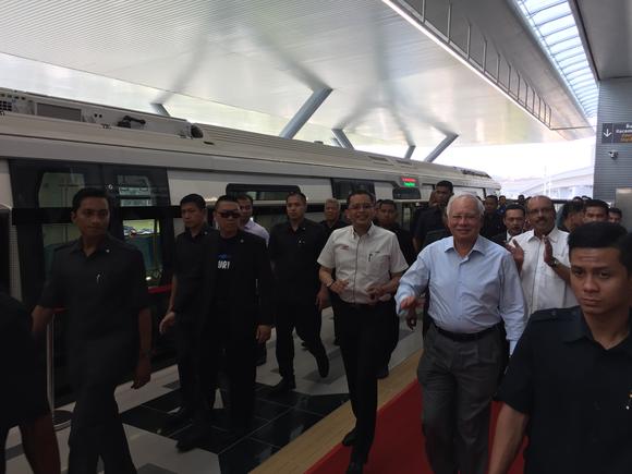 Malaysia rapid transit rail line debuts