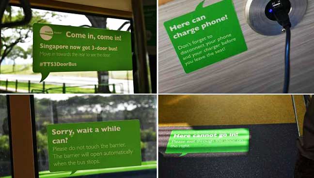 Singapore bus turns heads with Singlish signs