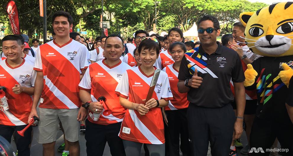 Inaugural SEA Games baton relay arrives in Singapore
