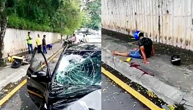 2 snatch thieves caught after colliding with car