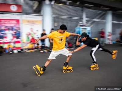 A love of rollerblading bonds migrant workers from four nations who say day of fun keeps their week in Singapore ‘stress-free’