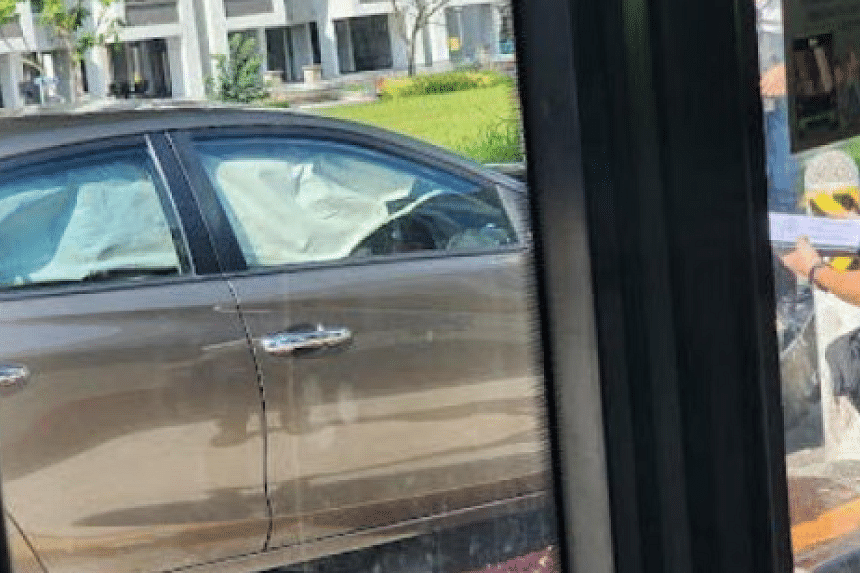 Woman, 74, taken to hospital after her car skids in Upper Thomson