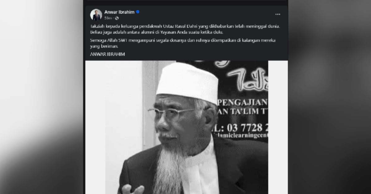 PM expresses condolences on passing of Singaporean preacher Rasul Dahri