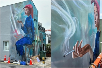 Singapore’s controversial ‘Samsui’ woman mural can stay up amid debate over smoking depiction, building owner fined over lack of permit