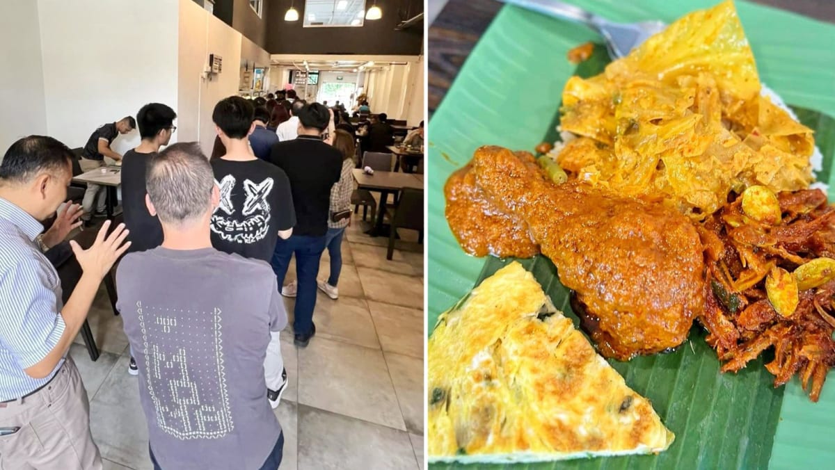 Popular 26-Year-Old Nasi Padang Hawker Biz Which Closed Down During Pandemic Reopens To Long Queues In Industrial Estate