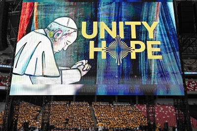 Pope Francis lands in Singapore for last leg of tour, where Catholicism is minority faith