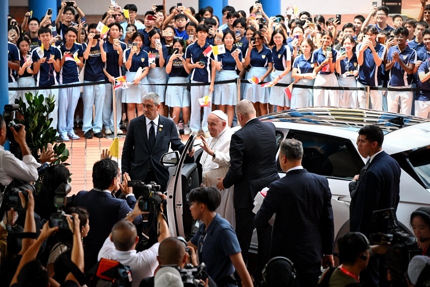 Pope Francis varies his gentle messages of social justice for Singapore