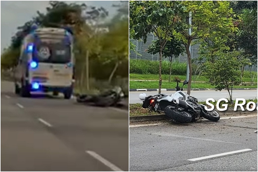 Man dies after his motorcycle skids in Tampines accident