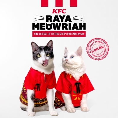 Get your exclusive KFC Malaysia ‘baju raya’…for your cats (VIDEO)