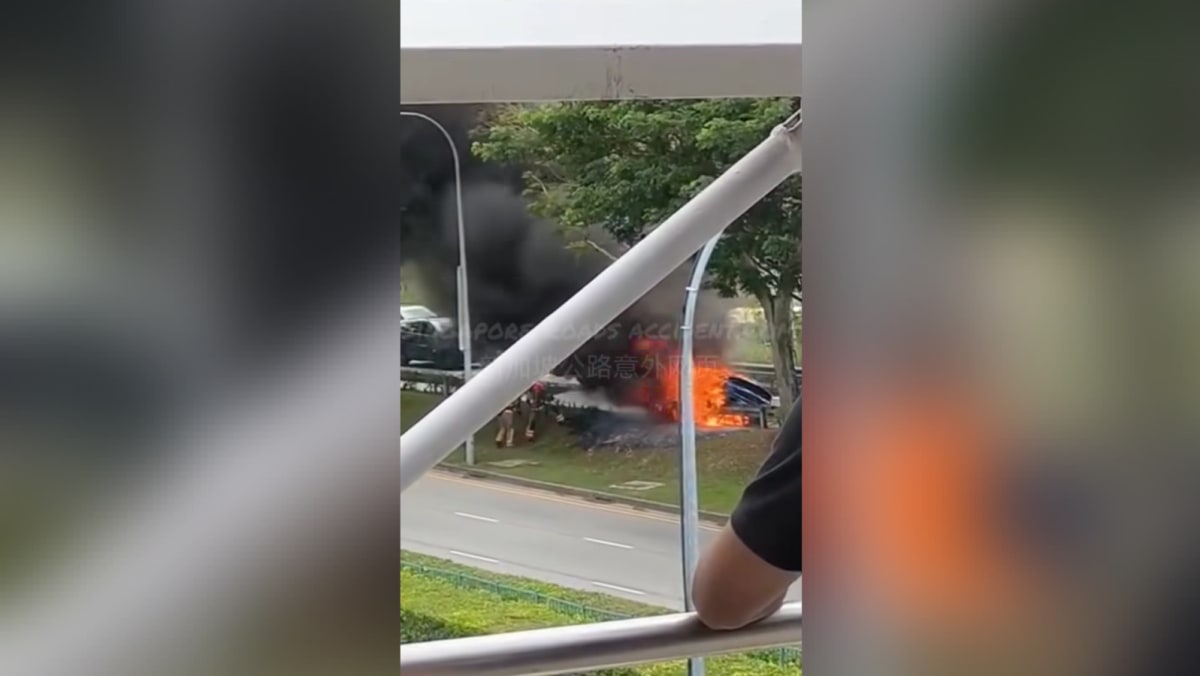 One dead in car fire after accident along Nicoll Highway