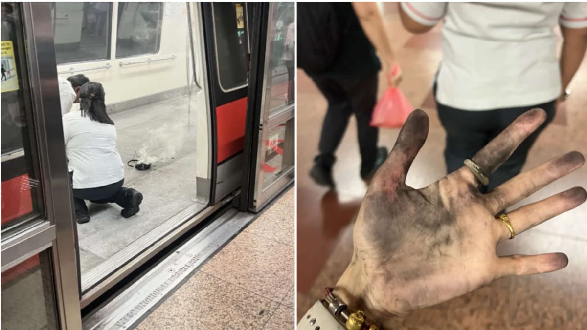 Power bank catches fire in MRT train, affecting passengers at Raffles Place station