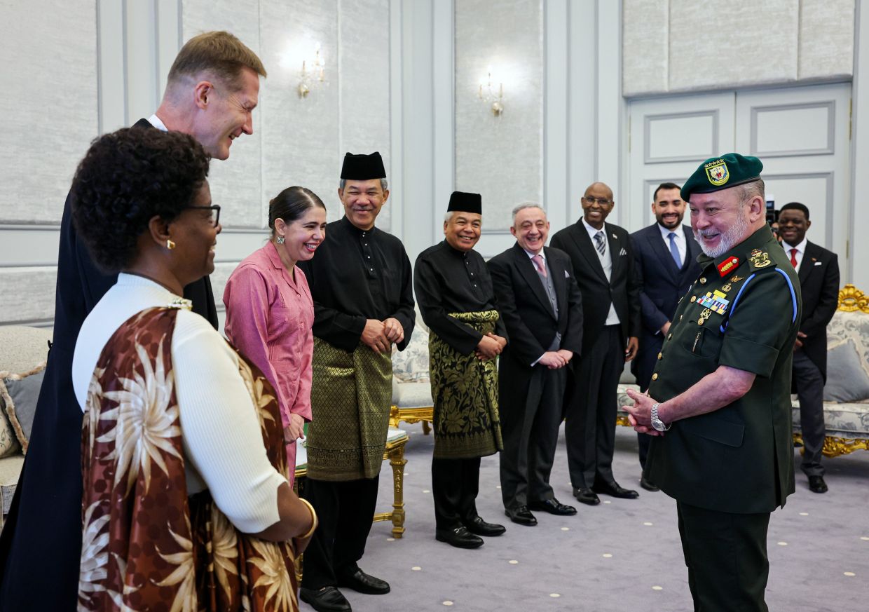 King receives credentials of eight foreign envoys