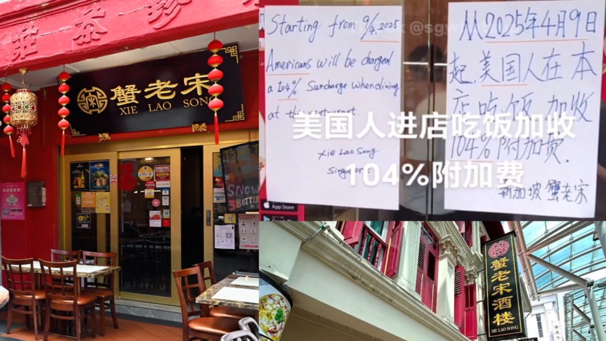 Pagoda St Chinese Eatery Says Signs Claiming 104% Surcharge For Americans Were Not Put Up By Them, Suspects They Were Pranked