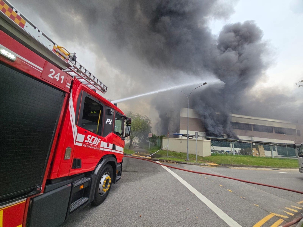 Fire breaks out at Tampines industrial building, triggers school and office evacuations