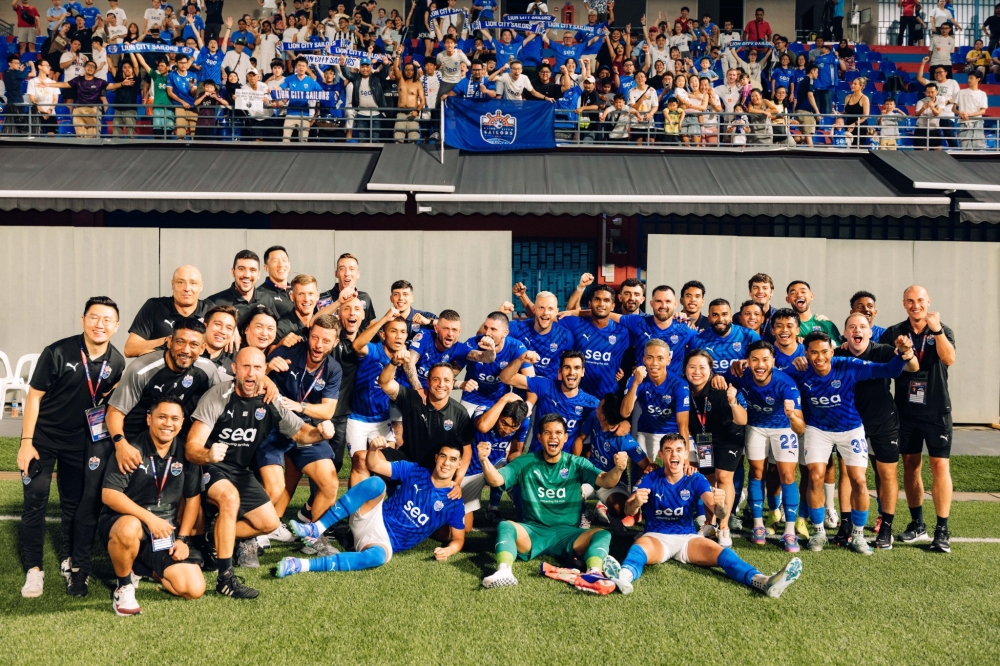 Lion City Sailors lift Singapore league trophy under billionaire owner Forrest Li ahead of AFC Champions League Two final clash next weekend