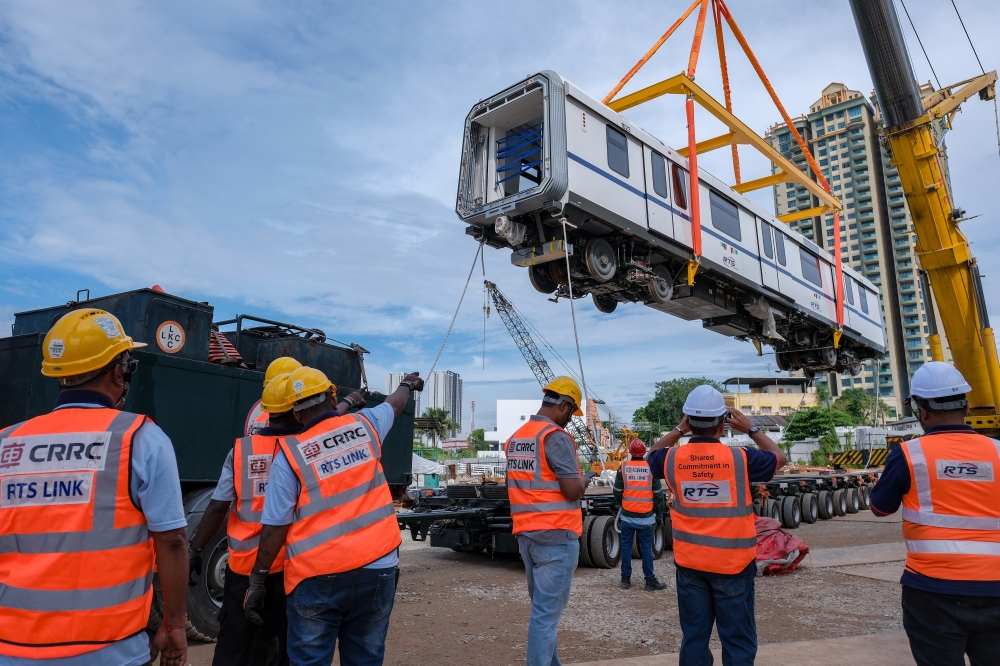RTS Link reaches key milestone as first train set positioned at JB’s Wadi Hana Depot