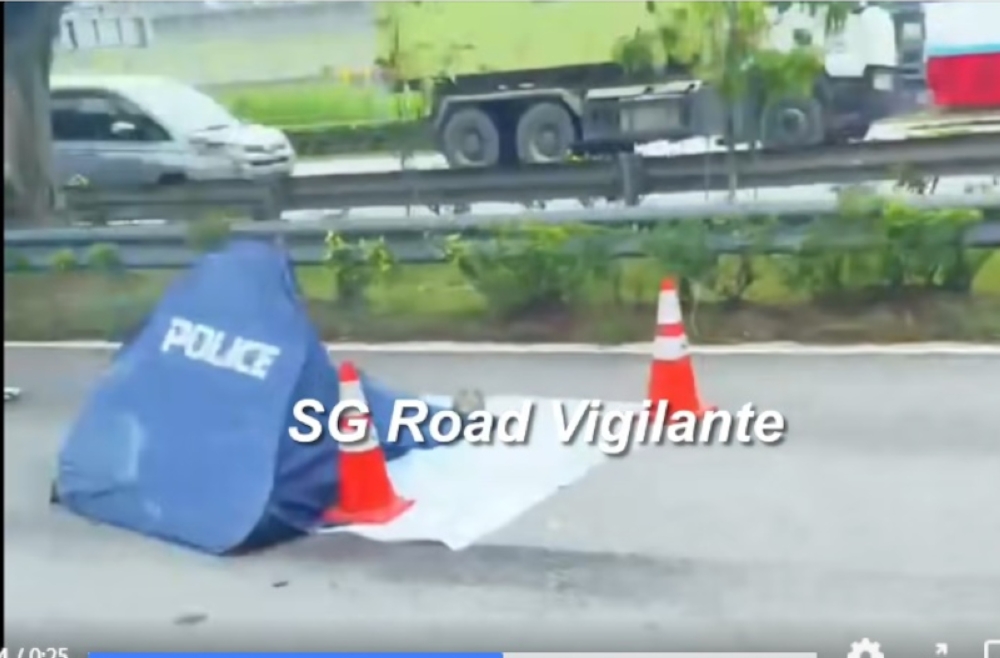 Singapore motorcyclist dies in crash on Seletar Expressway, truck driver assisting police