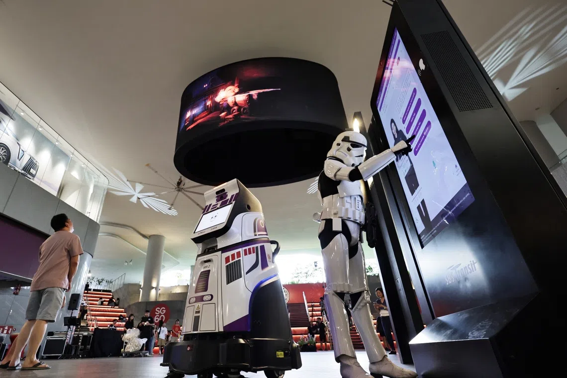 360 degree screen, AI assistant and robot: Digital village launched at Punggol Coast MRT station