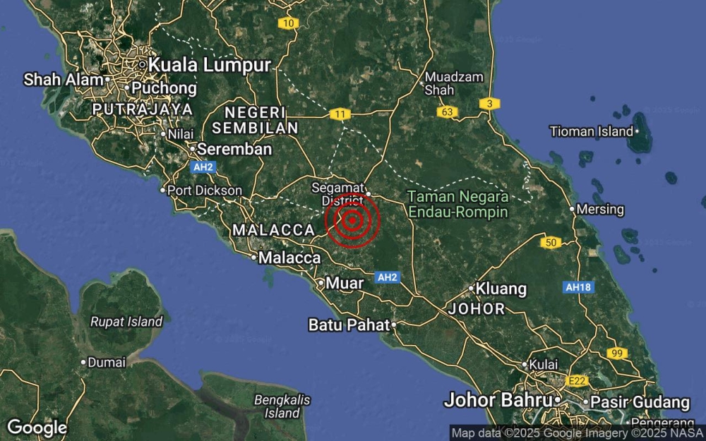 Weak 3.4-magnitude tremor detected in Pagoh, latest in series of minor quakes felt in Johor this year