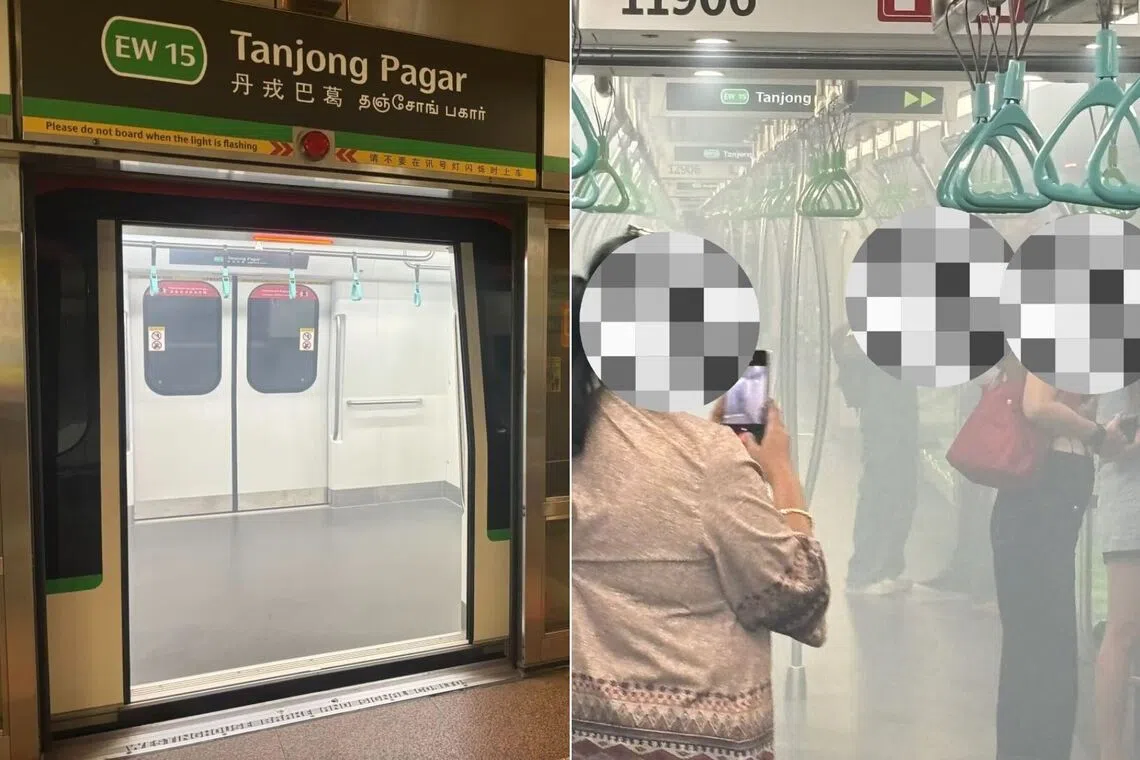 Passengers guided off train at Tanjong Pagar MRT station after power bank emits smoke