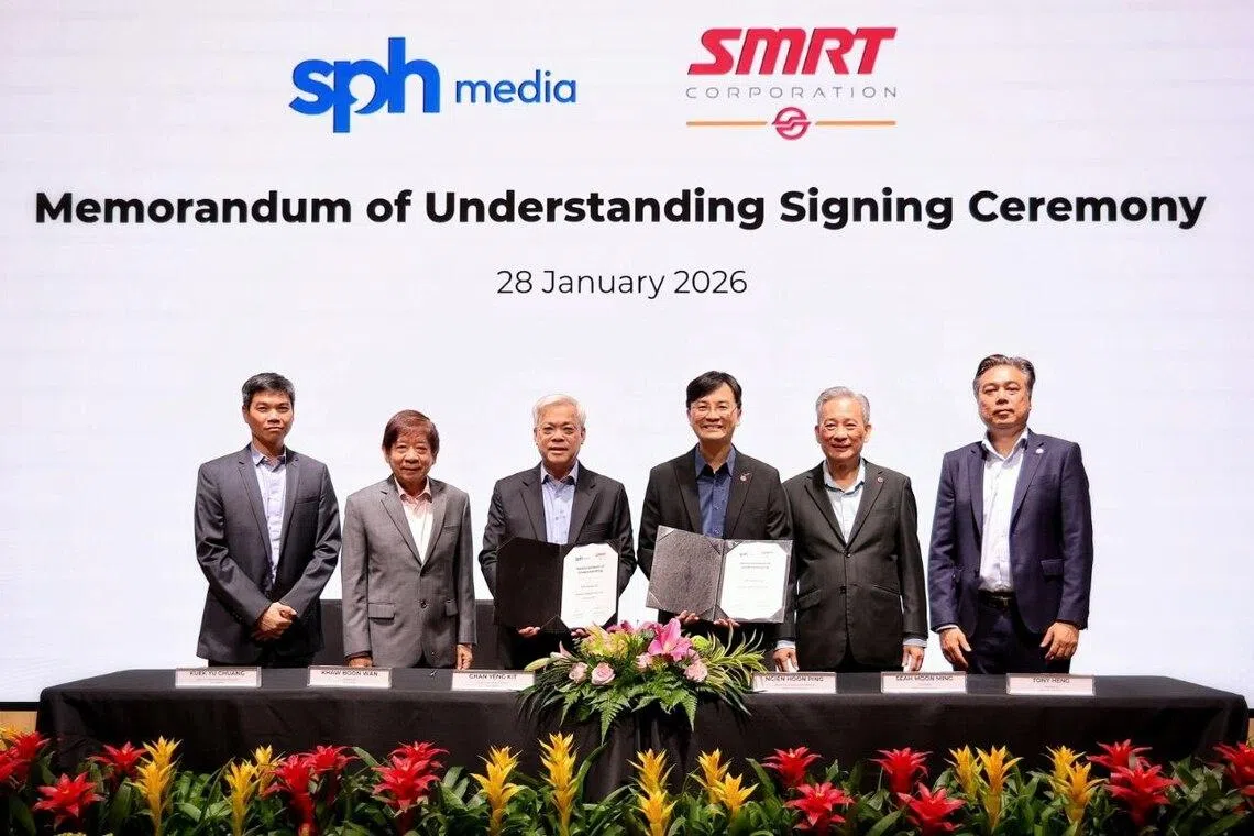 Commuters to get news from The Straits Times at SMRT-operated MRT stations