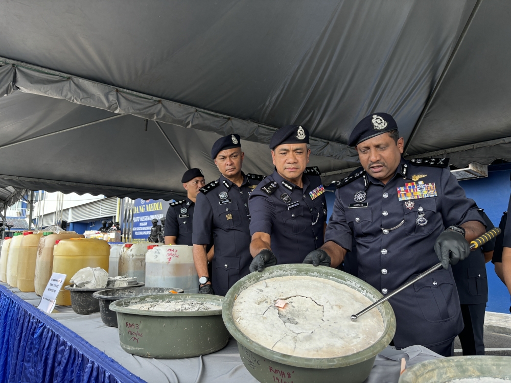 Police dismantle syndicate hiding ecstasy in cement; RM37.3m haul seized in Ipoh raid