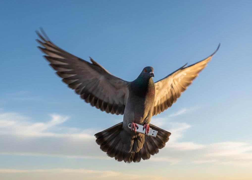 QuickCheck: Did a company once prove that a pigeon was faster than its internet service?