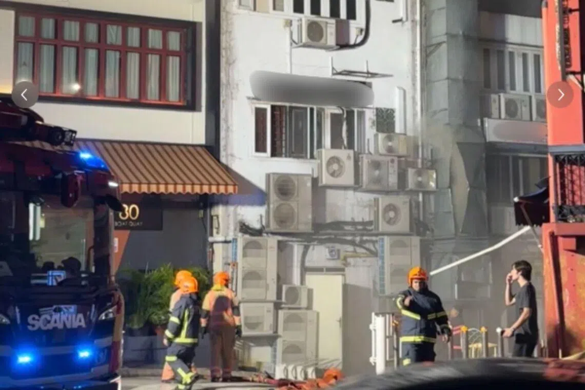About 80 people evacuated after fire at Boat Quay eatery