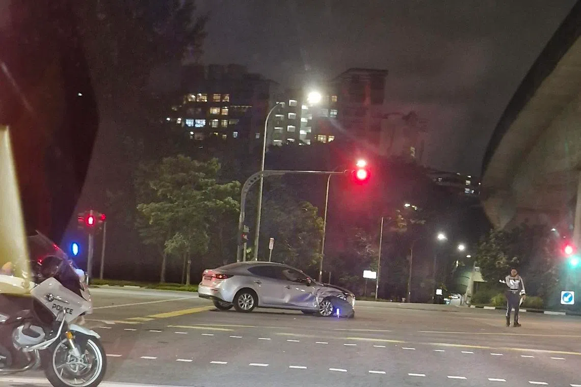 Driver assisting police with investigations after Punggol accident