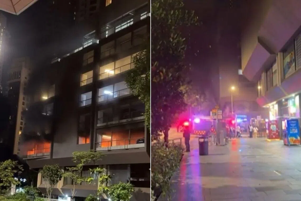Fire involving a car breaks out at Orchard Towers