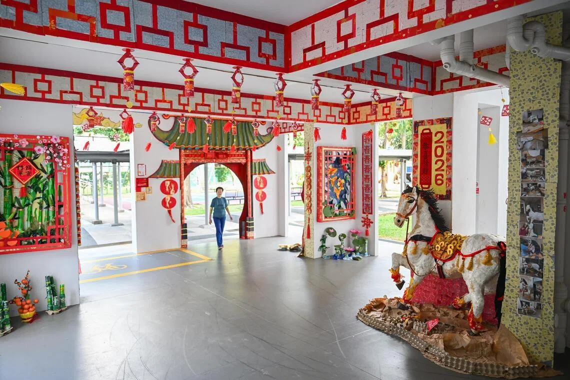 A horse-picious labour of love at a Cantonment Close void deck for CNY