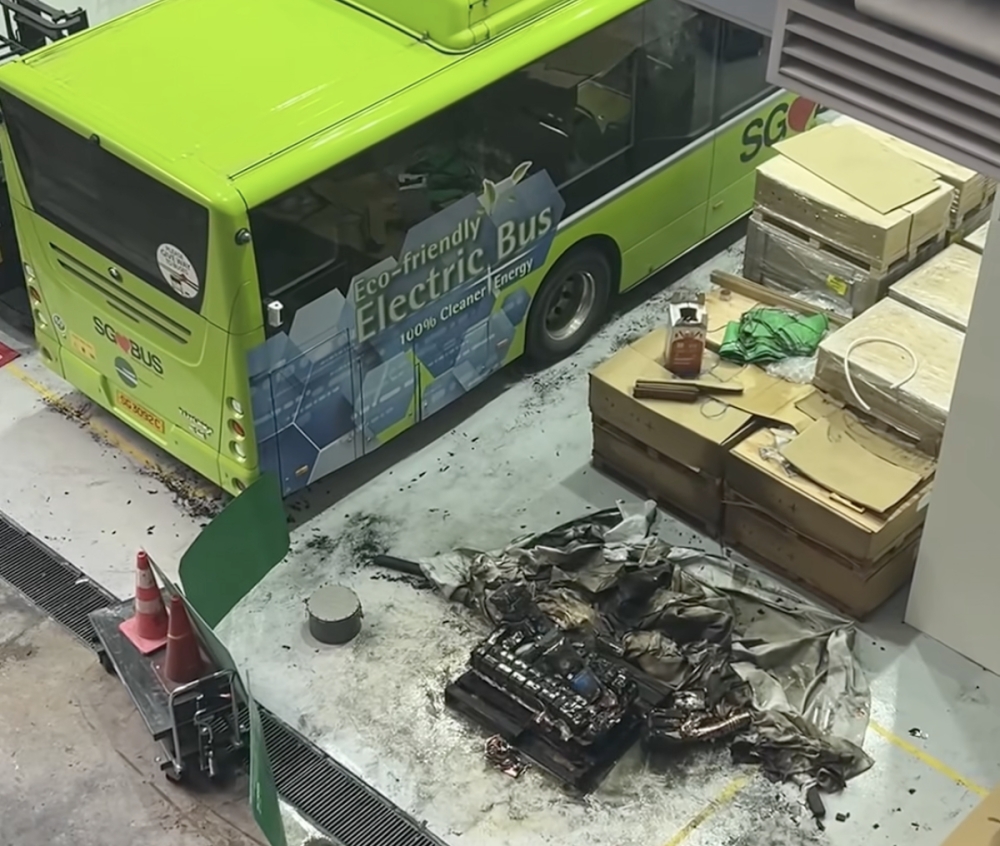 Singapore probes electric bus battery fire, safety spotlight turns to workshop handling