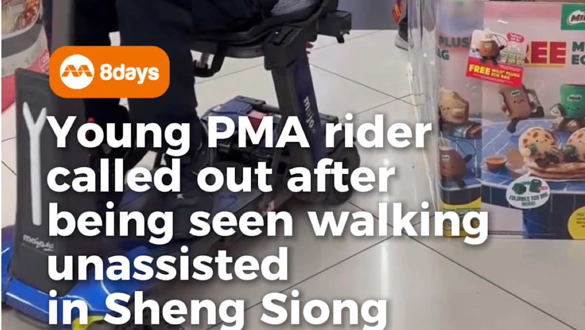 A young man was spotted using a personal mobility aid