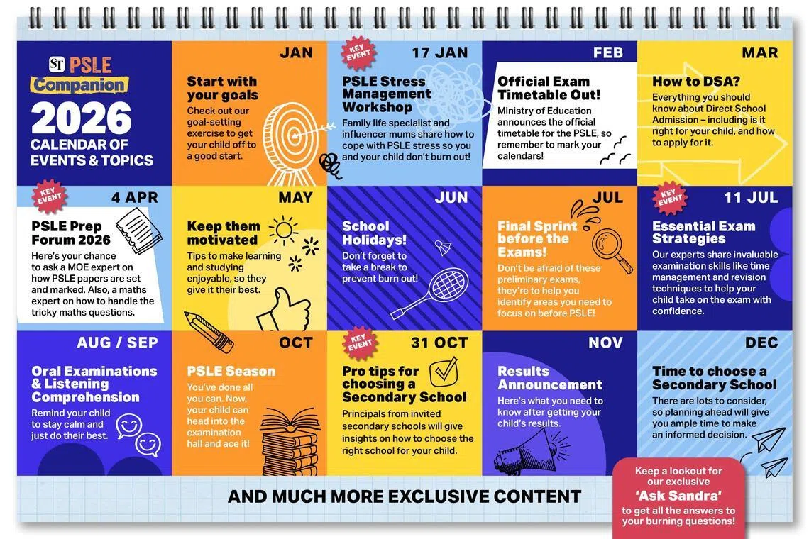 The PSLE Prep calendar: What are the key dates?