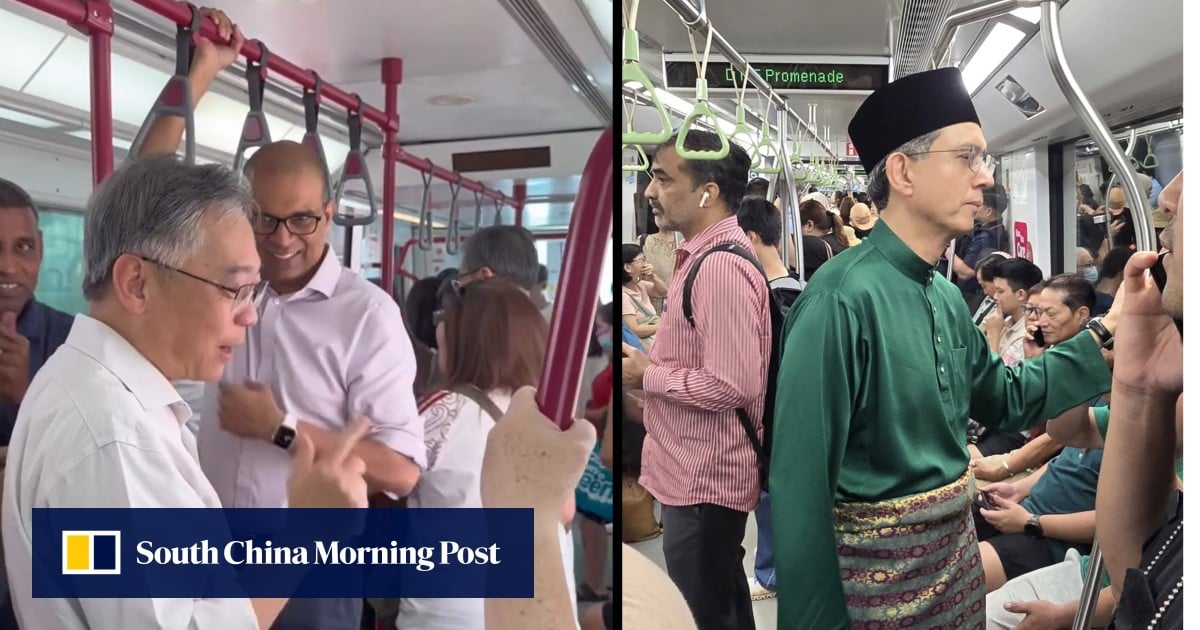 Leading by example or showmanship? Singapore politicians’ train rides split opinion