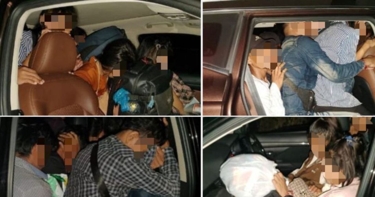 37 Myanmar illegal immigrants cramped in three vehicles