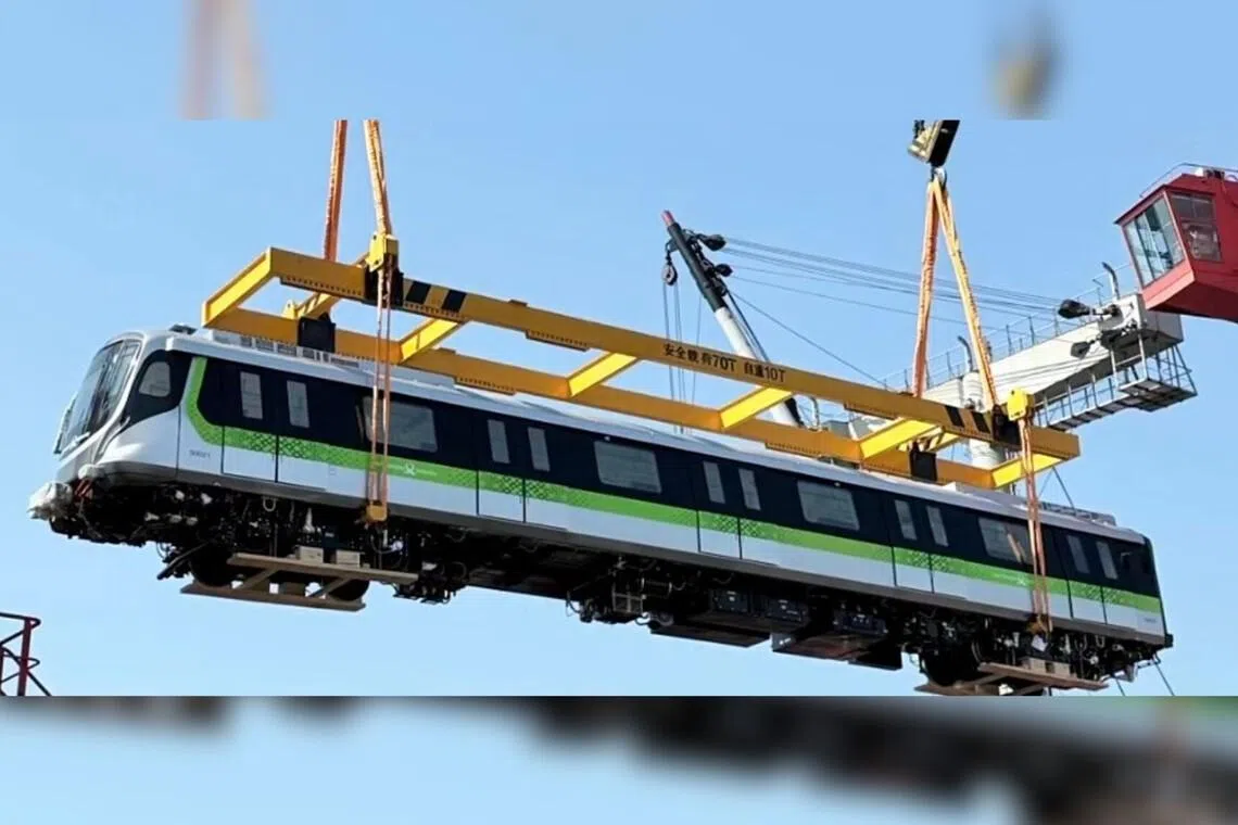 First train for Cross Island Line arrives in Singapore, will undergo testing