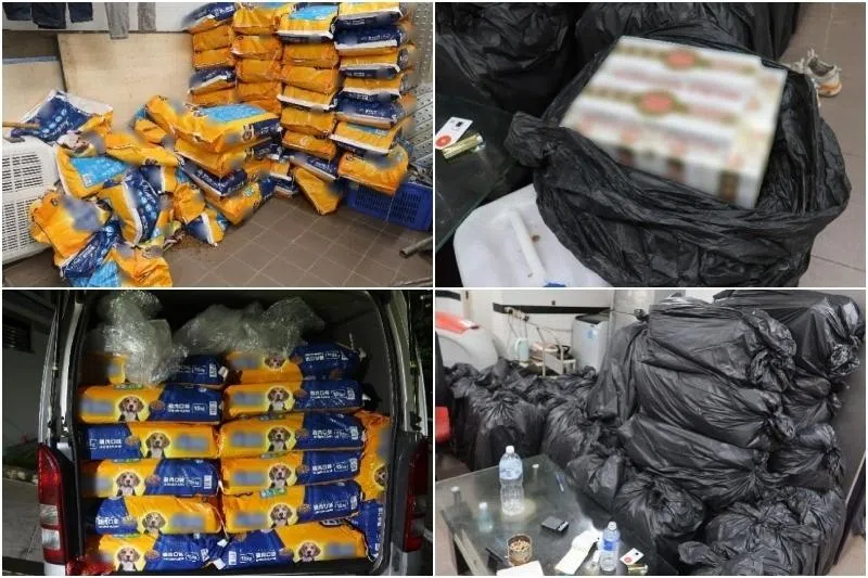 6 arrested after 3,500 cartons of contraband cigarettes, drugs seized in Choa Chu Kang