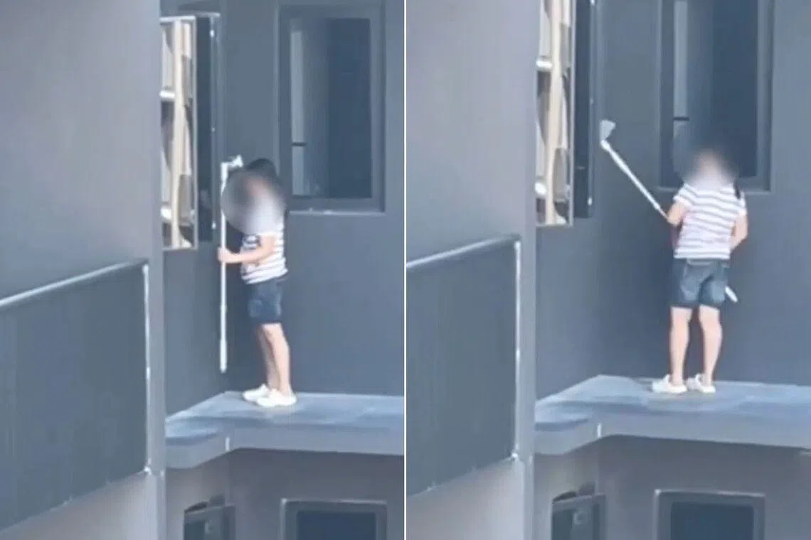 MOM investigating after helper seen cleaning window on 24th-floor ledge at Lentor condo