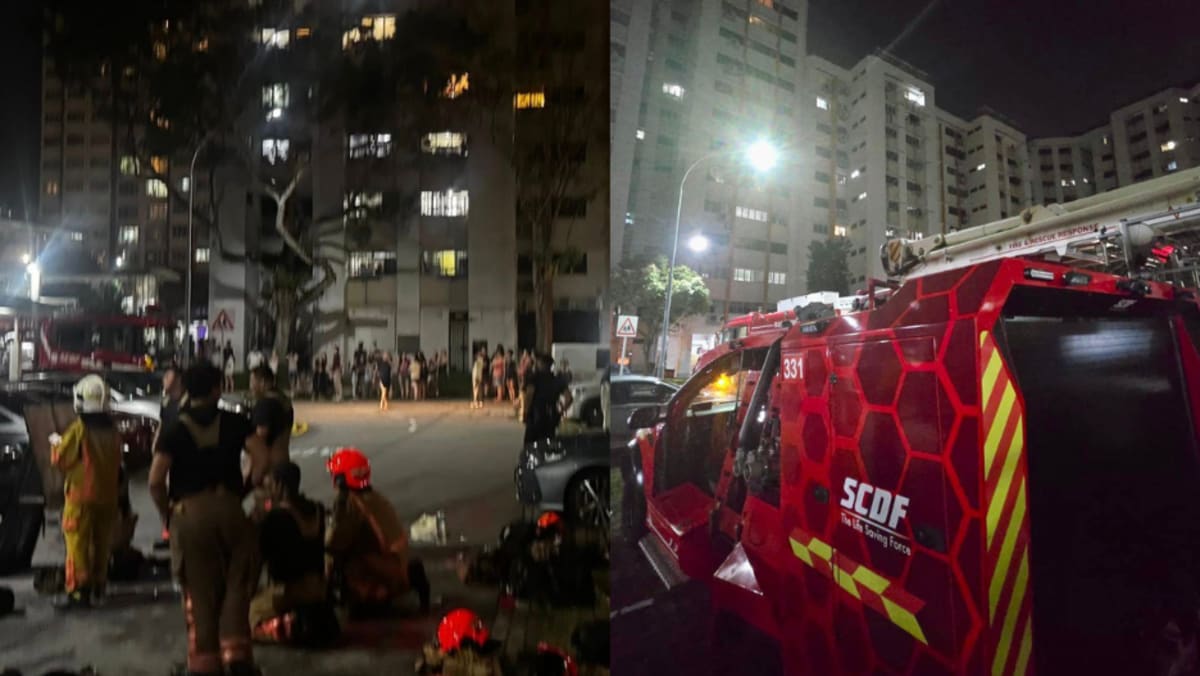 Man arrested after fire at Joo Seng Road HDB flat, 10 people taken to hospital