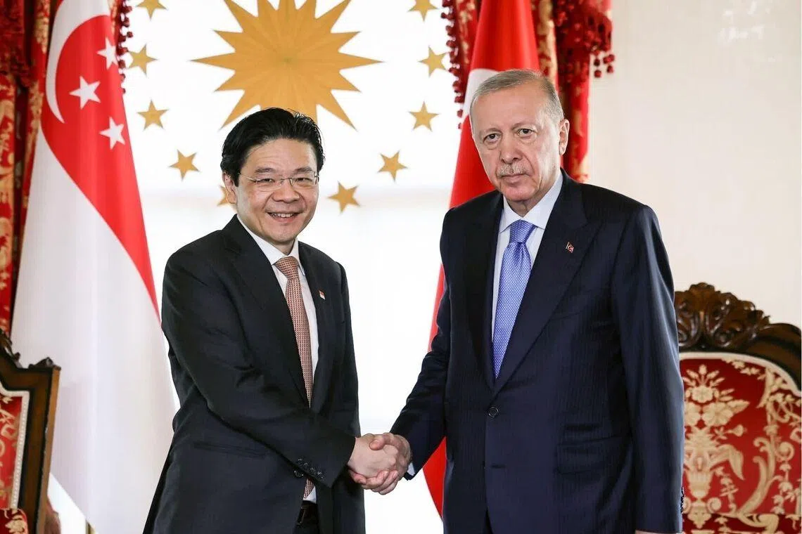 PM Wong, President Erdogan reaffirm warm, longstanding ties between Singapore, Turkey