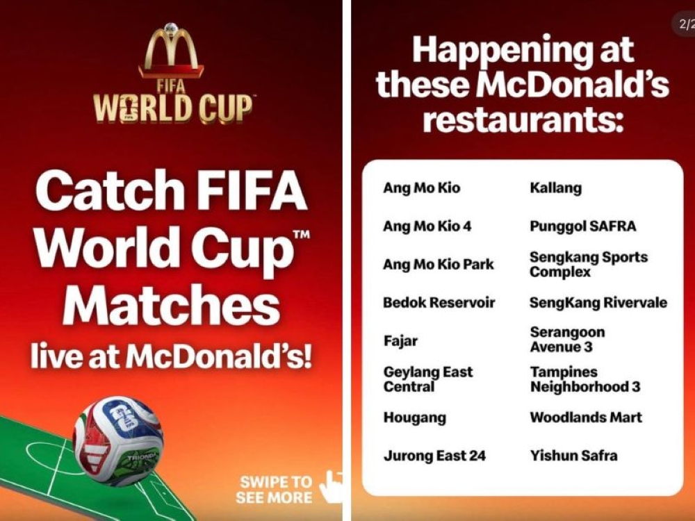 McDonald’s Singapore taps World Cup buzz with live match screenings islandwide