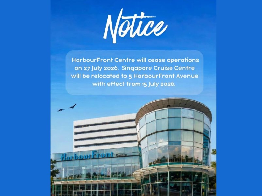 Singapore Cruise Centre relocating from HarbourFront Centre in July
