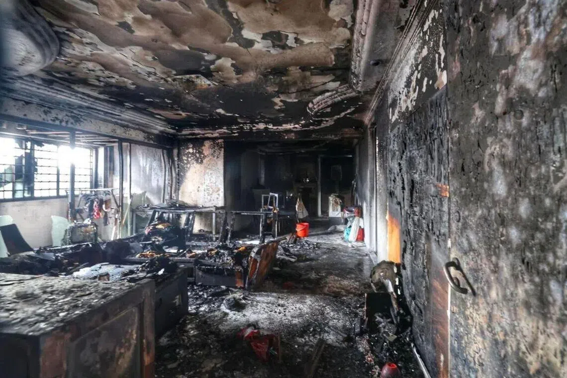 HDB flat fire in Jurong West