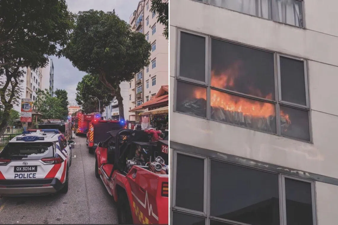 Five evacuated after fire involving charging PAB left unattended in Geylang condo
