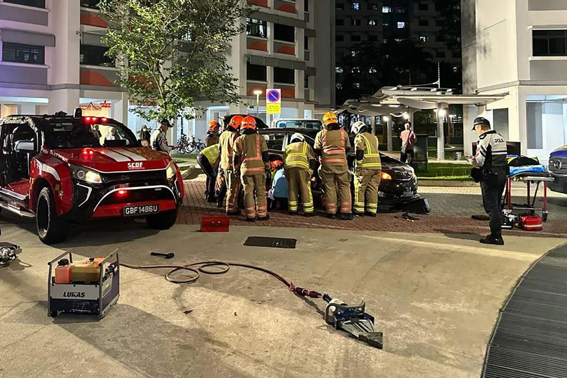 Myanmar woman injured in Sembawang accident returns home