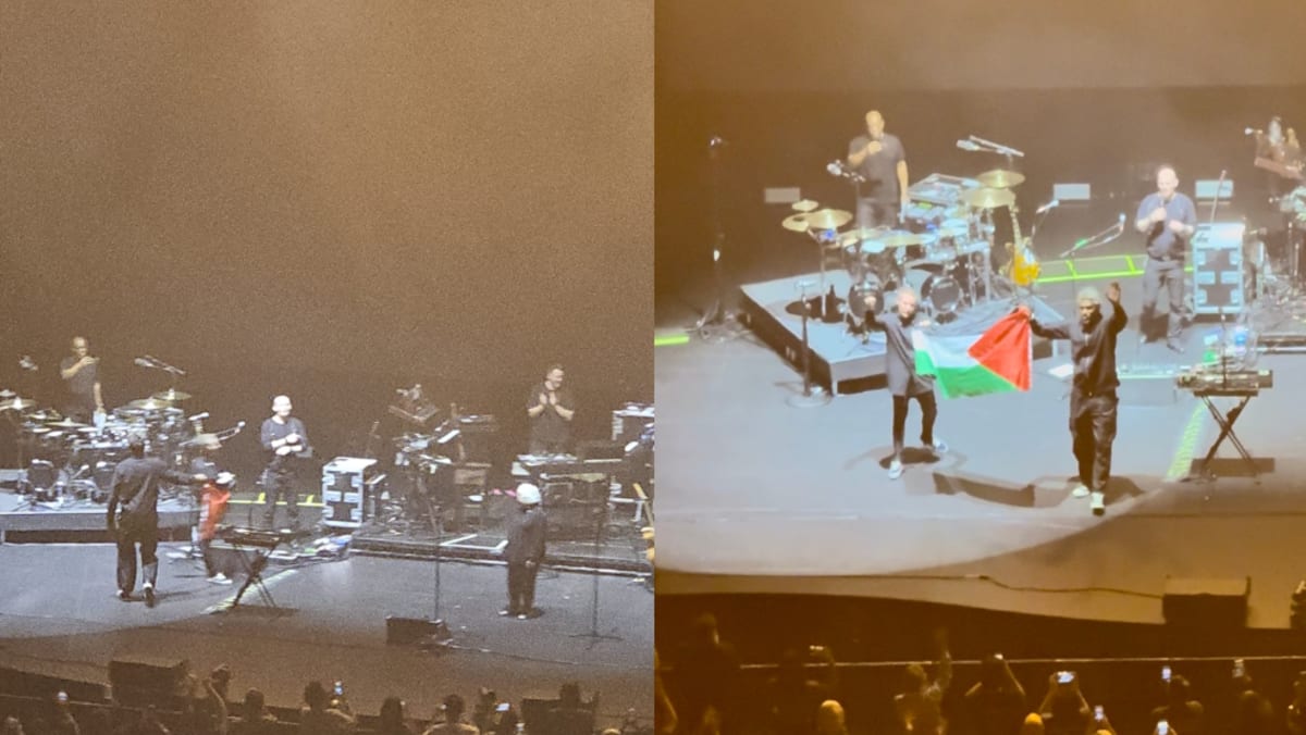 Massive Attack band members barred from re-entering Singapore over support for political cause, unfurling of foreign flag at concert