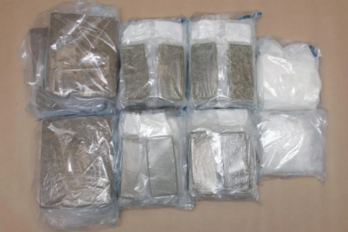 Man, 22, arrested for trying to smuggle over 8.6kg of cannabis, 1.5kg of Ice at Woodlands Checkpoint