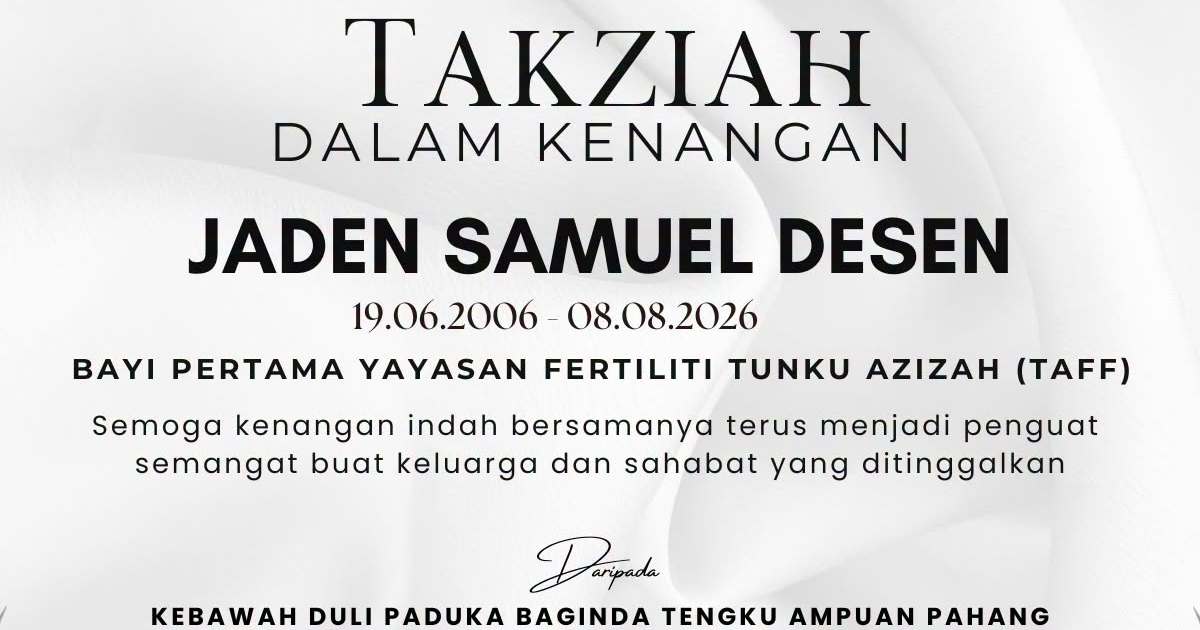 Tunku Azizah mourns death of first baby born through her foundation’s IVF programme